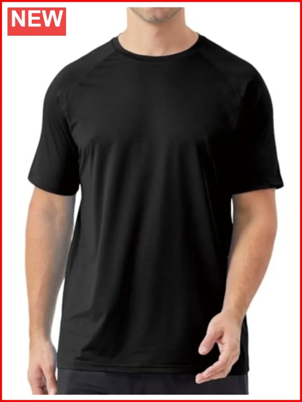 Men's UPF 50+ Quick Dry Rash Guard UV Sun Protection Short Sleeve Shirt